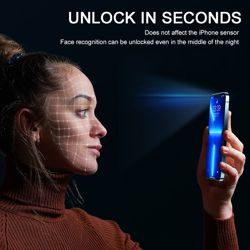 Protecteur d'écran Anti-espion à couverture complète, 2 pièces, en verre trempé de protection de confidentialité pour iPhone 14 PRO MAX