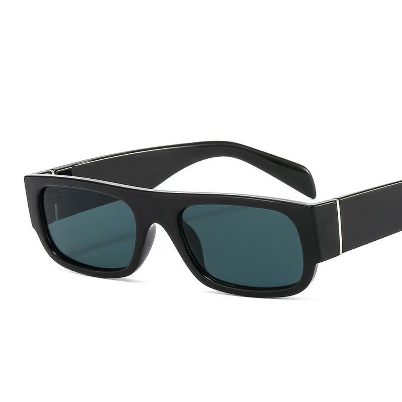 Солнцезащитные очки в стиле ретро UV400 для мужчин и женщин, небольшие прямоугольные, модные, квадратные, с защитой от ультрафиолета цвета шам...