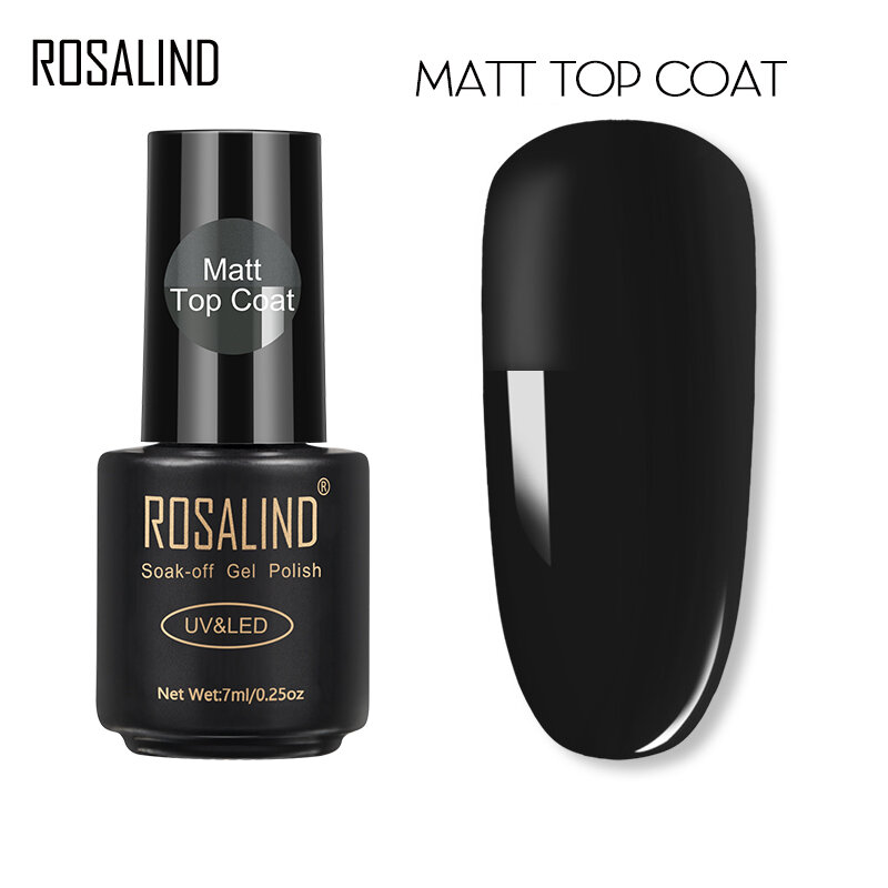 ROSALIND 7Ml เจลโปแลนด์ยาวนาน Top และ Base Coat เสริม Hybrid เคลือบเล็บเล็บ Lacquer Nail Art primer