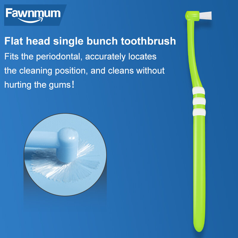 Fawnmum монопучковая щетка, щетка для брекетов, заостренная зубная щетка, ортодонтические инструменты, инструмент для чистки зубов, гигиена по...