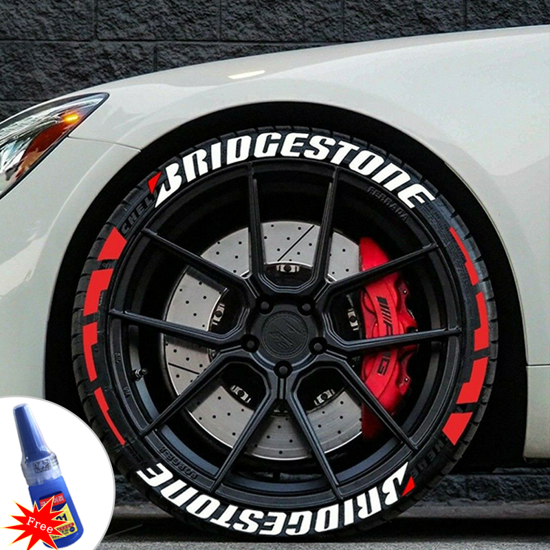 Adesivi per lettere per pneumatici adesivi per lettere di marca impermeabili 3D decorativi per pneumatici da corsa dello stesso tipo di adesivi