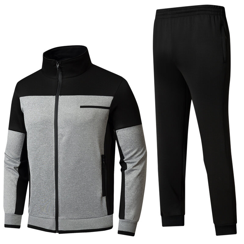 남자 Tracksuit 새로운 운동복 한 벌 2 개 세트 재킷 + 바지 남성 봄 가을 조깅 세트 캐주얼 의류 아시아 크기