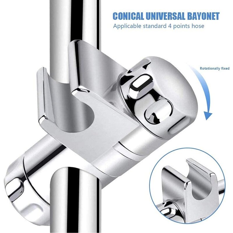 Shower Lift Rod Support Bracket Adjustable Rail Slider Shower for Head Holder