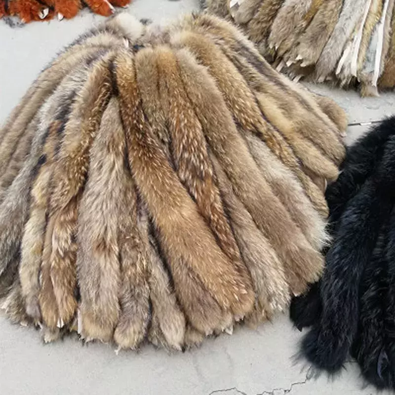 60/70/75cm Winter Natural Fur Collar Real Fox Fur Collar Natural Fur Band Trimming Coat Hat Scarf Accessories