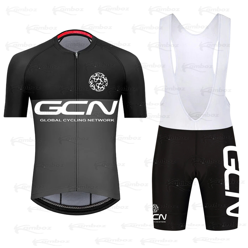 GCN-Conjunto de Ropa de Ciclismo para hombre, Maillot de manga corta, pantalones cortos de babero de secado rápido, novedad de 2022