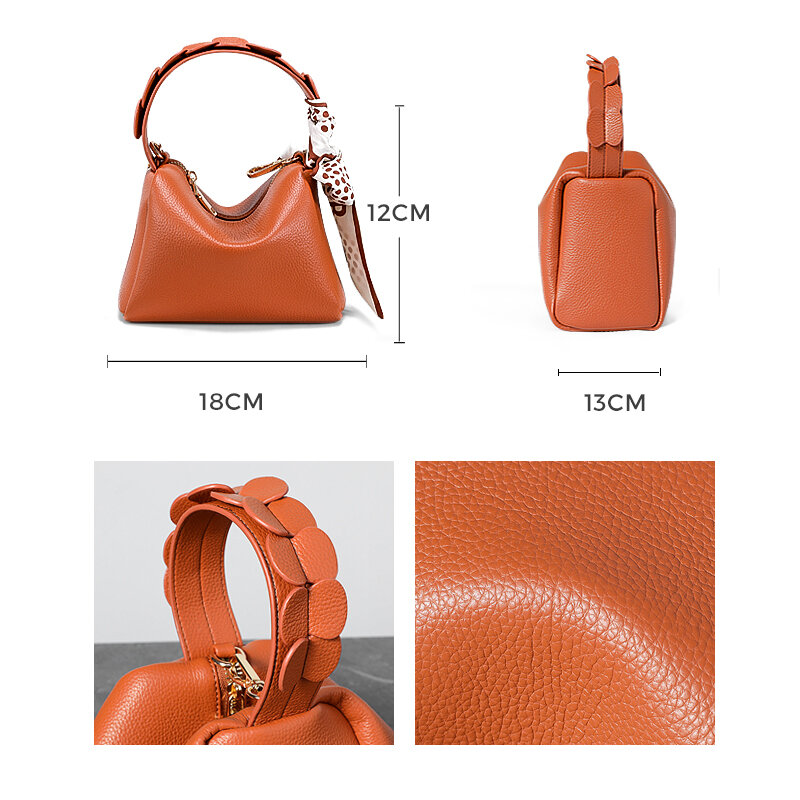 DN Women's Handbags Small Chain Crossbody Shoulder Bags for Women Niche Design Soft Purse New Ladies Fashion Top Handle Bags