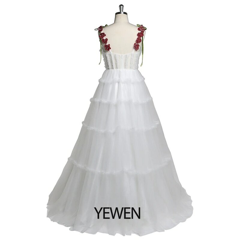 Białe długie sukienki balowe 2022 linia bez rękawów frezowanie eleganckie formalne sukienki na przyjęcie dla kobiet Vestidos
