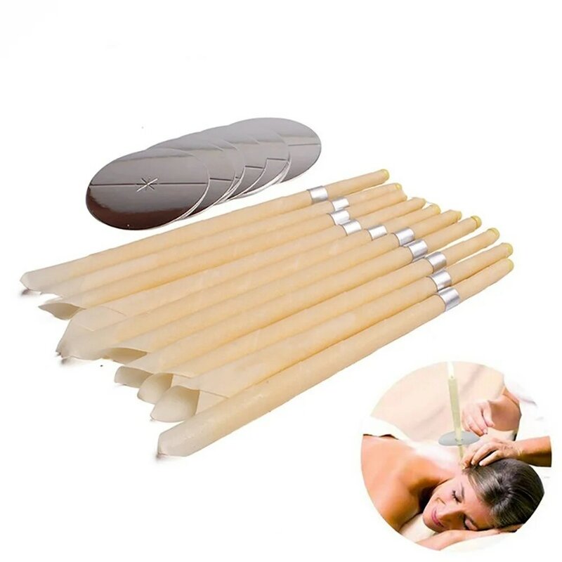 100Pcs Beewax Ear Hopi Candles Ear Wax Removal Tool Indiana Aromatherapy Ear Candle Coning Natural Therapy Ear Care Candle