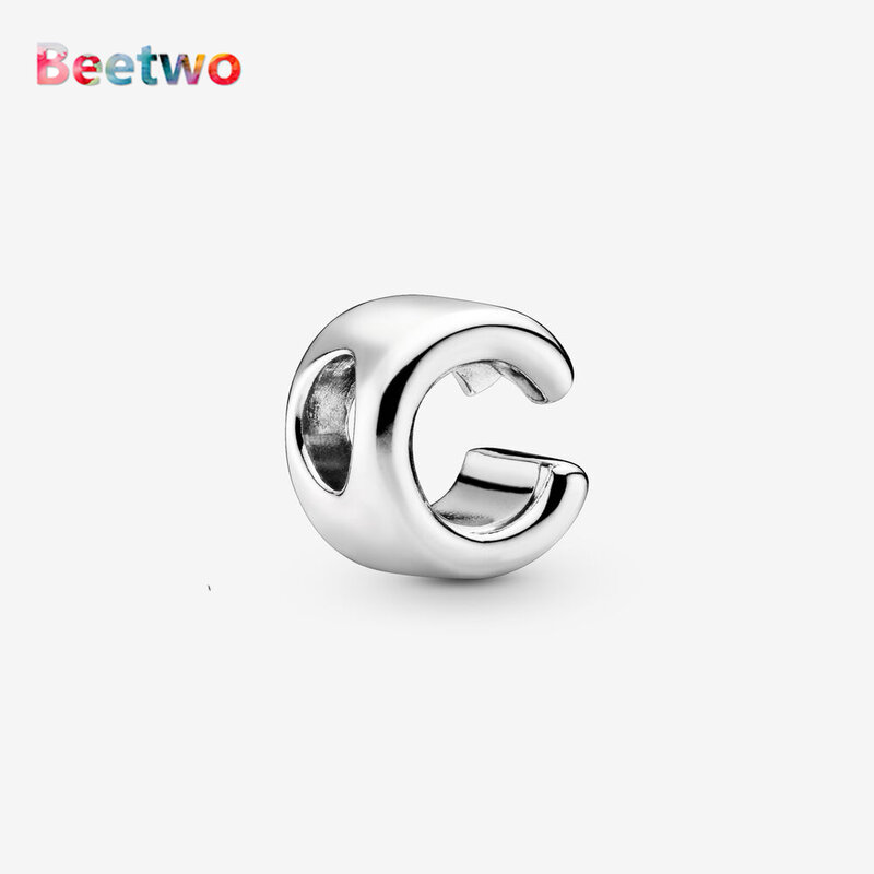 New Fit Pandora Bracelet Charms Jewellery Letter 26 Alphabet Charm Beads Gifts silver color Jewelry Berloque 2022
