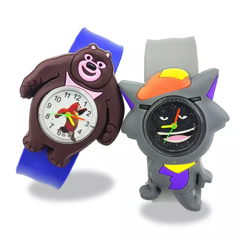 Mainan Bayi Senang Waktu Jam Tangan Anak Laki-laki Perempuan Anak-anak Hadiah Ulang Tahun Jam Tangan Anak-anak Anime Pahlawan Kartun Cocok untuk Anak Berusia 1-14 Tahun