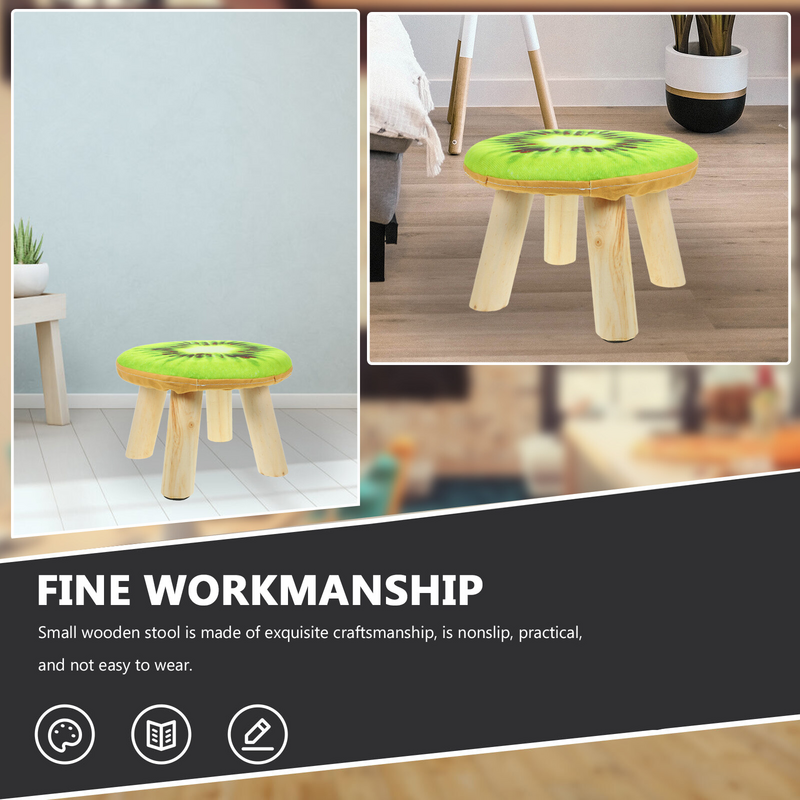 Short Wooden Stool Shoe Changing Solid Coffee Table Round Small Wood Benches For Outside Household Stools Step