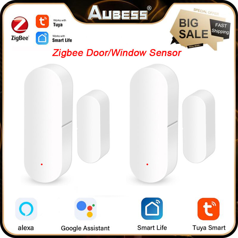 Tuya ZigBee Door/Window Sensor Magnetic Alarm Detector Independent Magnetic Sensor Smart Life Work With Alexa And Google Home