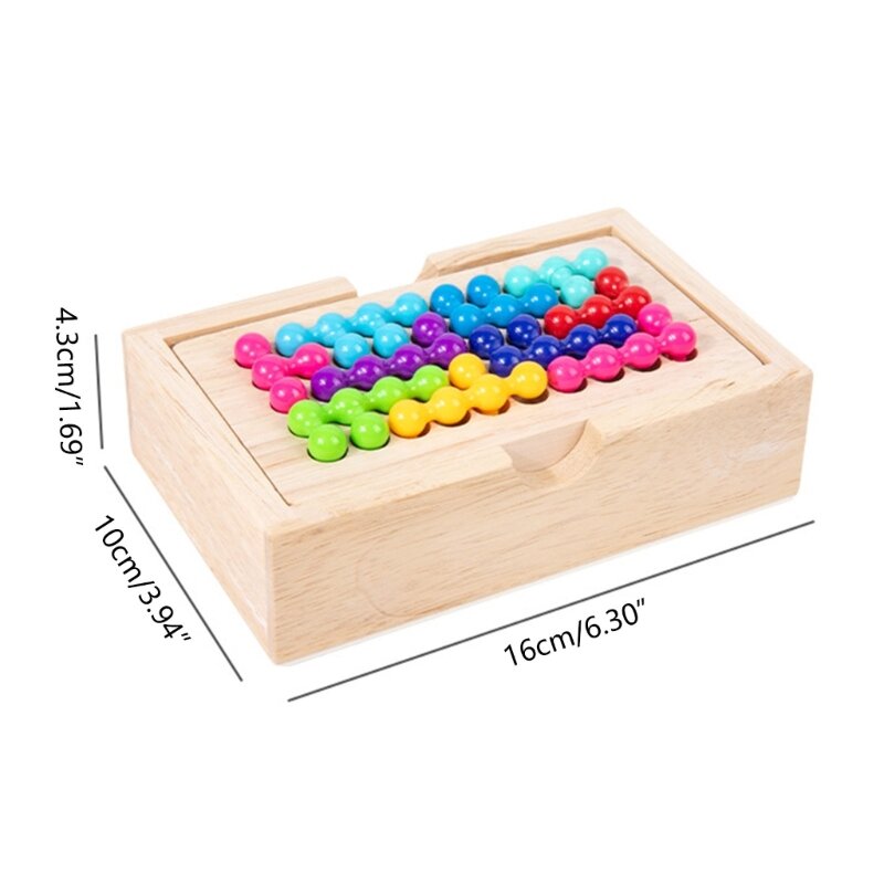 Space Color-Matching Game Puzzle Board Toddler Early Learning Wooden Block Toy 1560