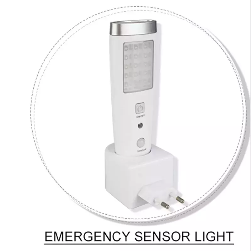 Moderna torcia a LED di emergenza ricaricabile con sensore di movimento 4 In 1 da parete per luci da esterno per interni da campeggio