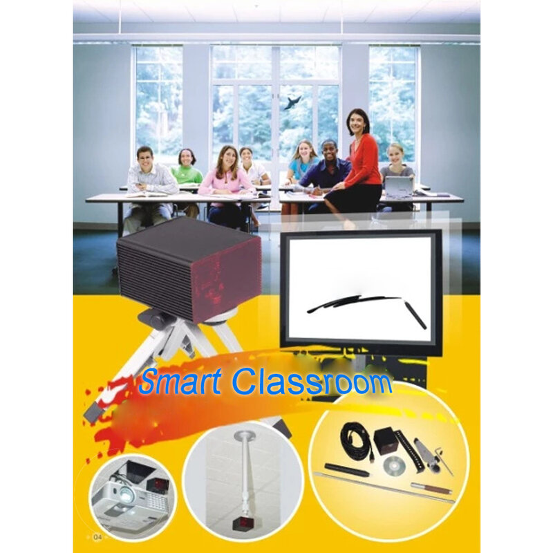 Quadro branco interativo portátil de venda quente com pontos de toque mutil para a escola, escritório, e-learning