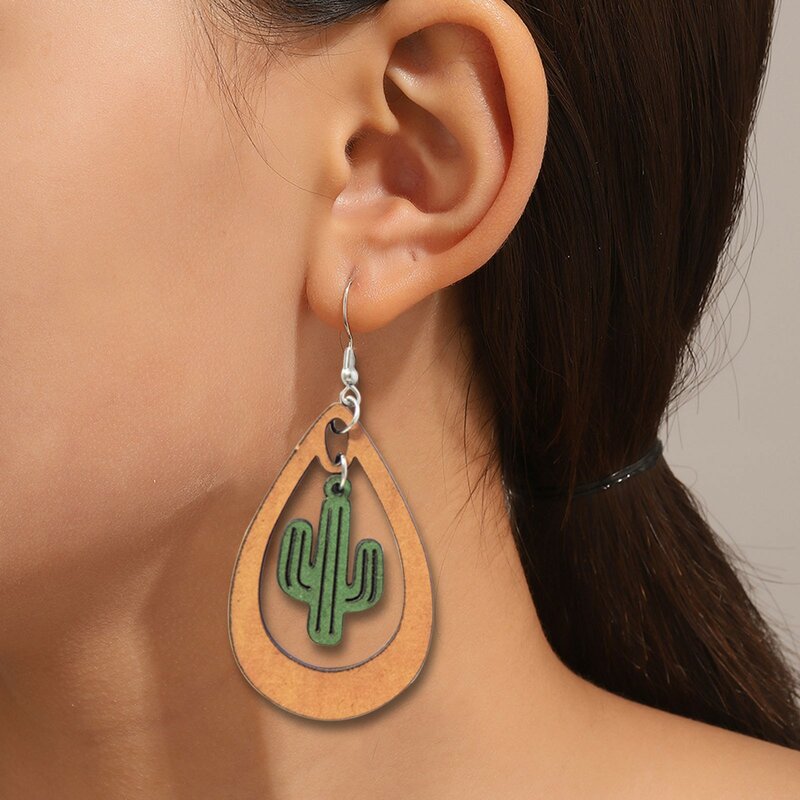 Teardrop Hermit Ear Ring Girl Cuff Earrings Dangle Earrings Set