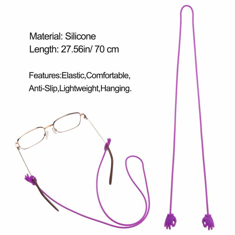 Correa de silicona antideslizante para gafas deportivas, cordón para el cuello, cadena para gafas de cordón para gafas