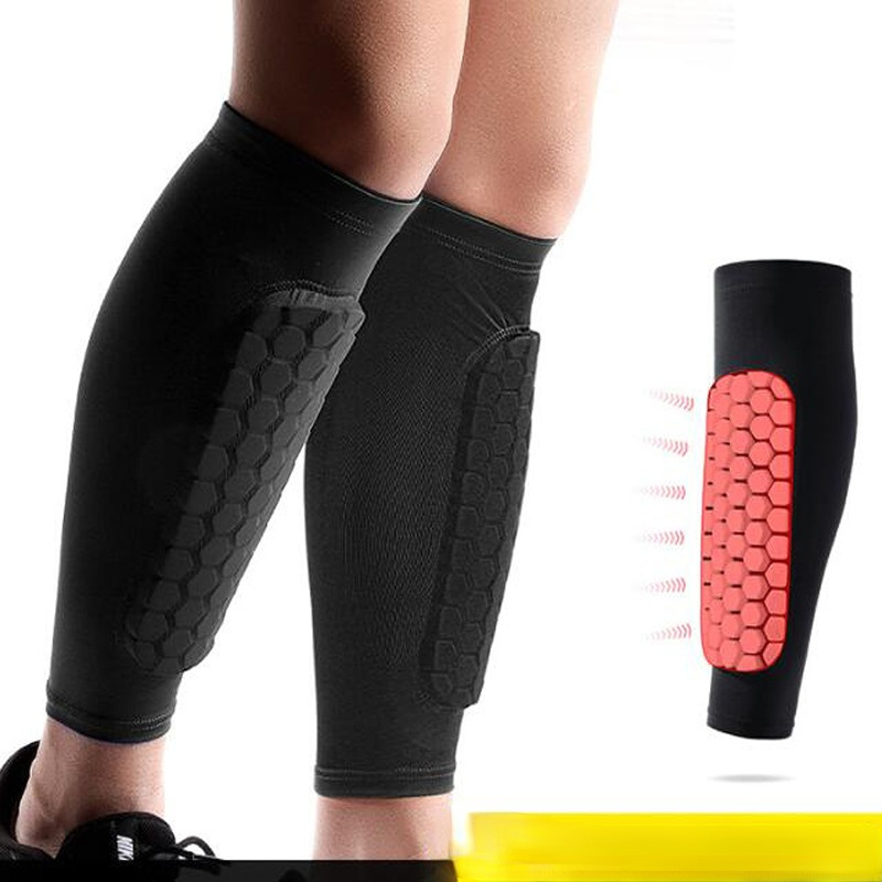 1 sztuka Honeycomb piłka nożna ochraniacze piłkarskie piłka nożna tarcze sportowe Legging ochraniacze na kolana ochronny sprzęt Shank Protector