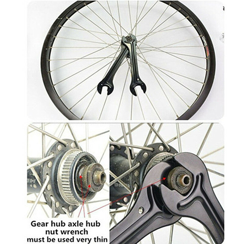 Fiets Head Open End As Hub Conussleutel Carbon Staal Reparatie Spanner Bike Gereedschap Voor Mountainbike Accessoires 13/14/15/16Mm