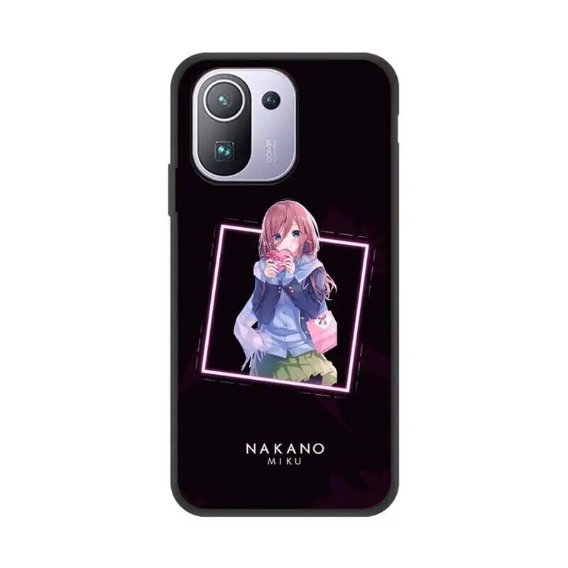 Jolie coque de téléphone Nakano Miku en Silicone TPU pour Xiaomi, compatible modèles Redmi 8A, 9, K30 Pro, 9A, Note 8T, 8, 9 Pro, noir