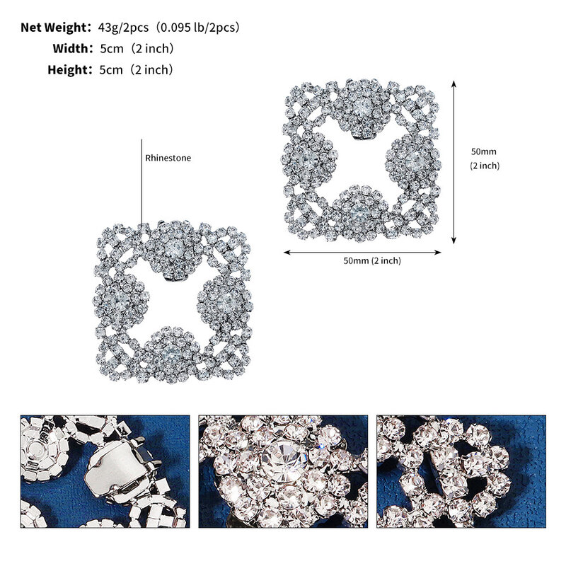 Bridal Wedding Shoe Clips for Women High Heels Accessories Party Shoes Rhinestones Crystal Buckle Jewelry Trendy Bridesmaid Gift