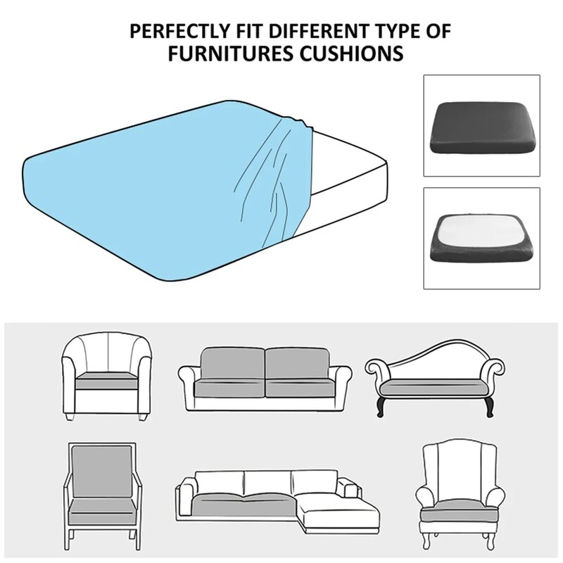 Capa de almofada do sofá jacquard grosso elástico para sala estar poltrona canto sofá almofadas assentos capa slipcover