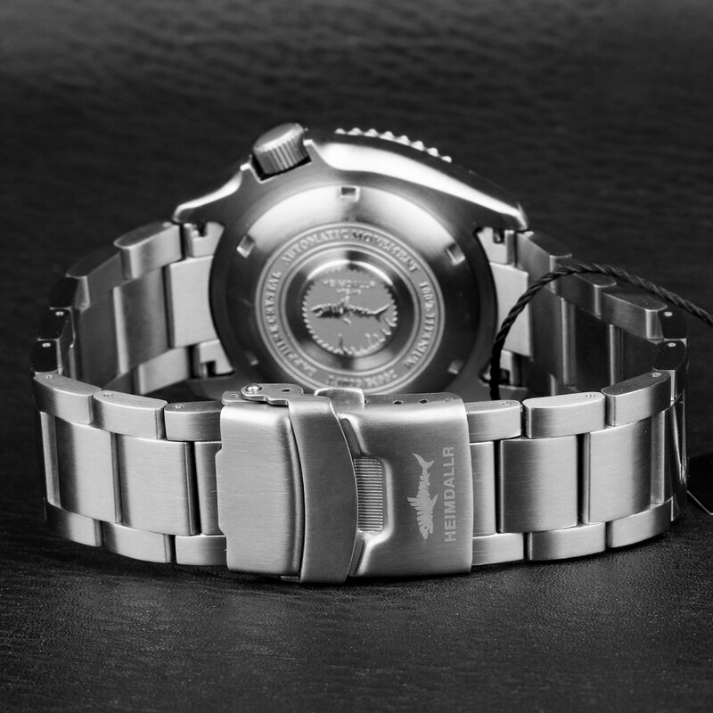 Heimdallr-Reloj de buceo de titanio SKX007 para hombre, pulsera de titanio de zafiro 20Bar C3 Lumi NH35, reloj mecánico automático de marca de lujo