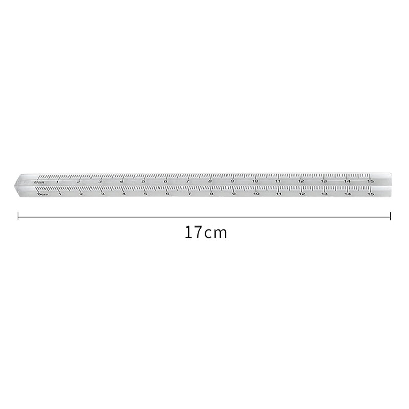 1 Pc Clear Triangular Ruler Straightedge Woodworking Drawing Measuring Ruler Student Math Study Office Supplies Stationery