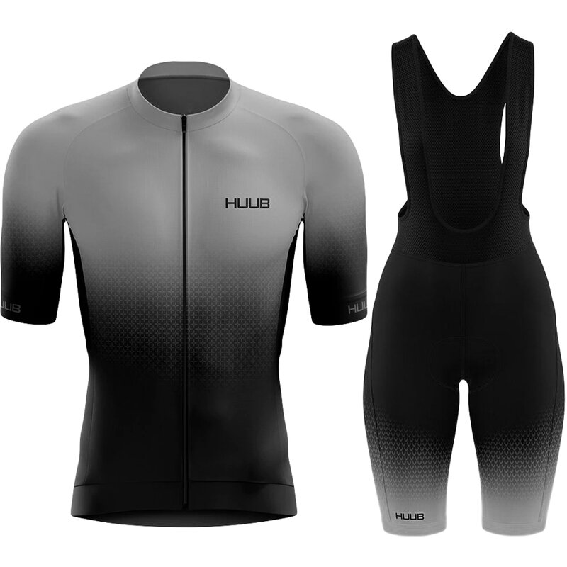 2022 huub camisa de ciclismo + bib shorts conjunto da equipe dos homens mountain bike roupas manga curta terno mtb treinamento uniforme
