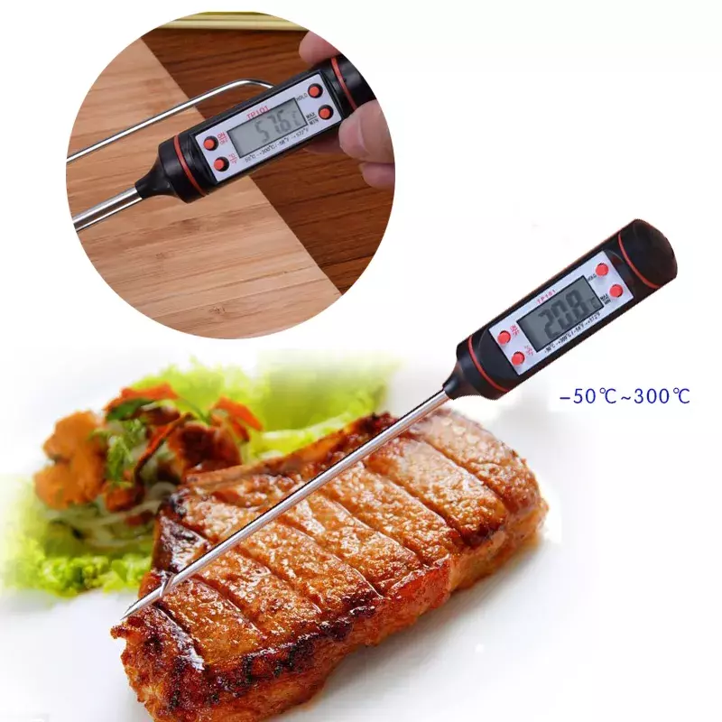 2 Colors Professional Digital Kitchen Thermometer Household Temperature Pen Tool Meat Cake Candy BBQ Dining Cooking Tool Set
