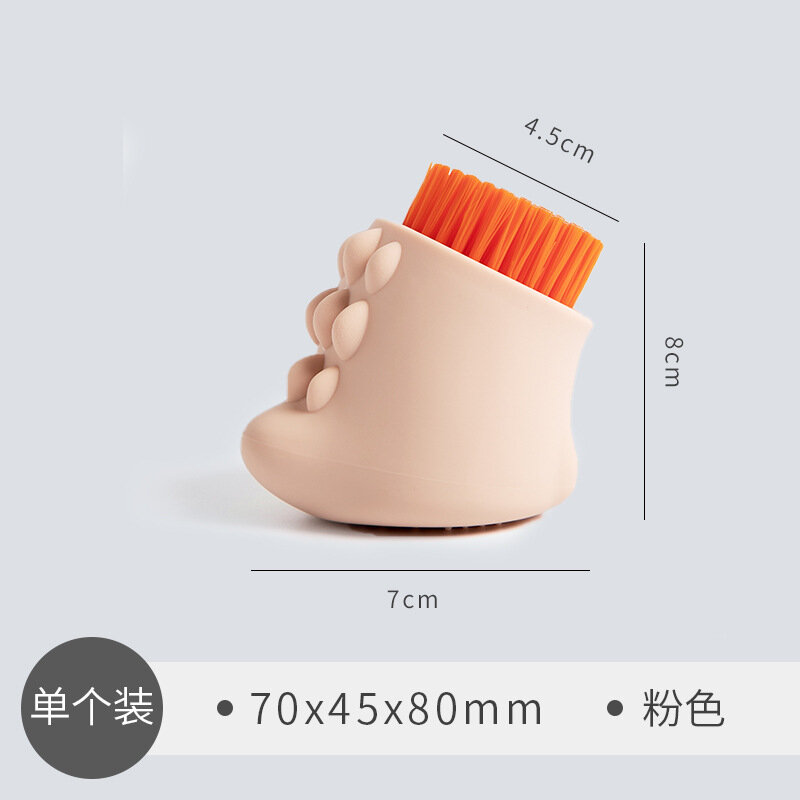 Xiaomi youpin dinossauro escova de roupa interior escova de limpeza três cabeça escova de sapato macio escova de silicone doméstico criativo