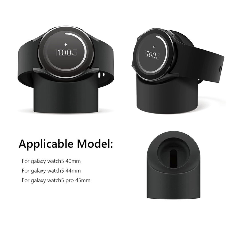 Silicone Charger Cradle Dock Cable Organizer Wireless Charger Cradle Dock Replacement Parts for Samsung Galaxy Watch 4/4 Classic
