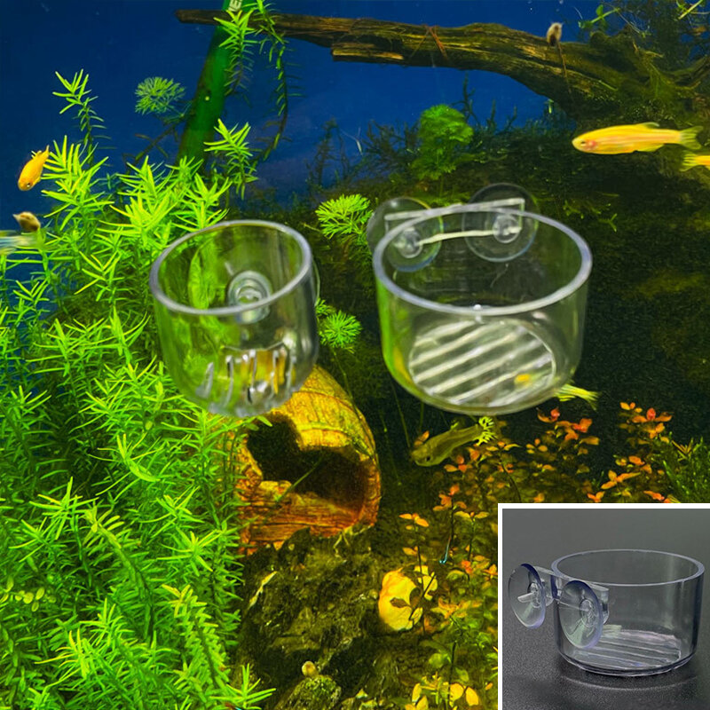 Мини Хрустальный акриловый горшок для аквариума, украшение для аквариума, цилиндрическая чашка для посадки воды для мелких насекомых, аксе...