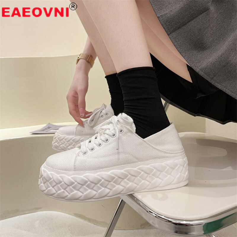 Canvas Shoes Women's Low-top Spring Shoes 2022 New Net Red Ins All-match Thick Bottom One Pedal Casual Board Tide Shoes Sneakers
