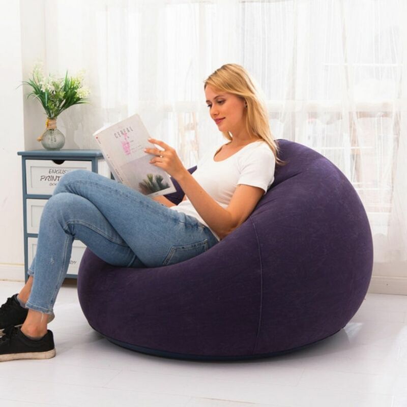 Sofá inflable grande para sala de estar, tumbona, asiento, PUF, Puff para acampar, Viajes
