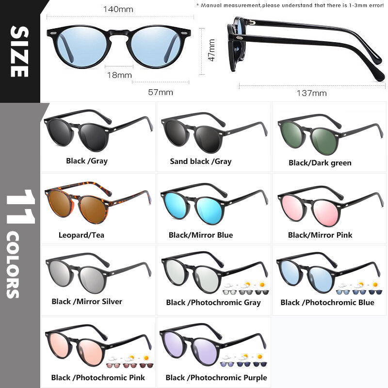 LIOUMO-gafas de sol polarizadas para hombre y mujer, lentes fotocromáticas con montura TR90, antideslumbrantes, decoloración