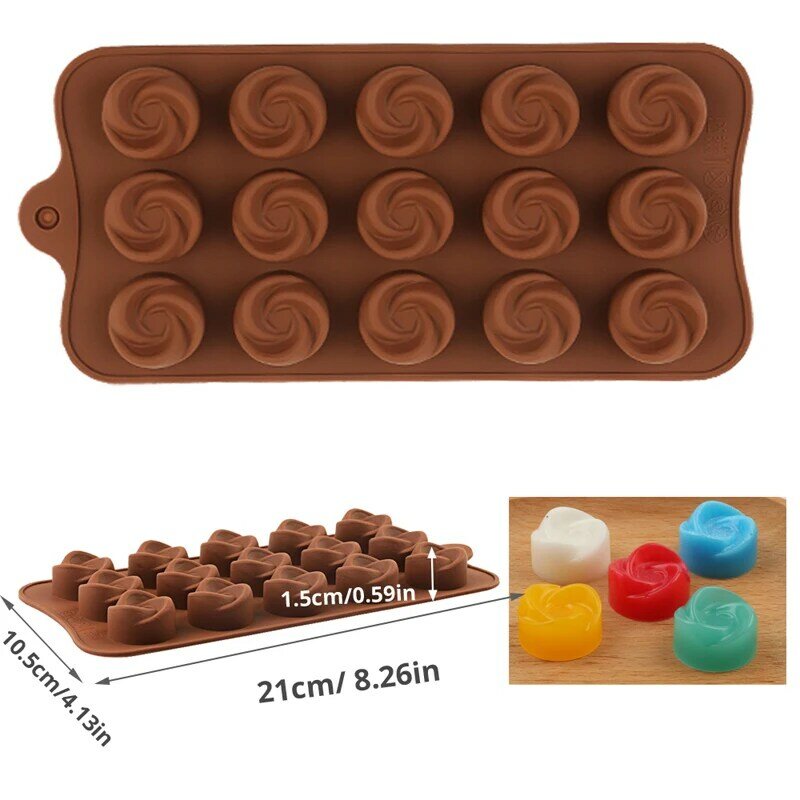 Molde de silicone para cubo de gelo, bandeja para chocolate, cobertura de bolo, doces, brow, bombas de gordura, biscoitos, vela para cozinha