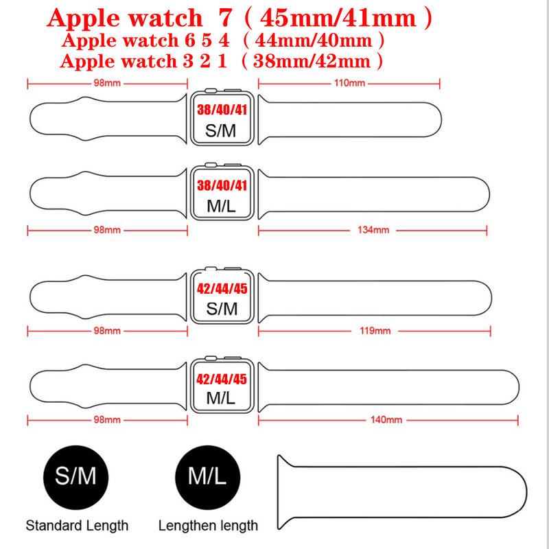 สายซิลิโคนสำหรับ Apple นาฬิกา45มม.41มม.44มม.40มม.38มม.42มม.สีดำ Unity สายรัดข้อมือสร้อยข้อมือกีฬา IWatch Series 7 4 5 6 Se