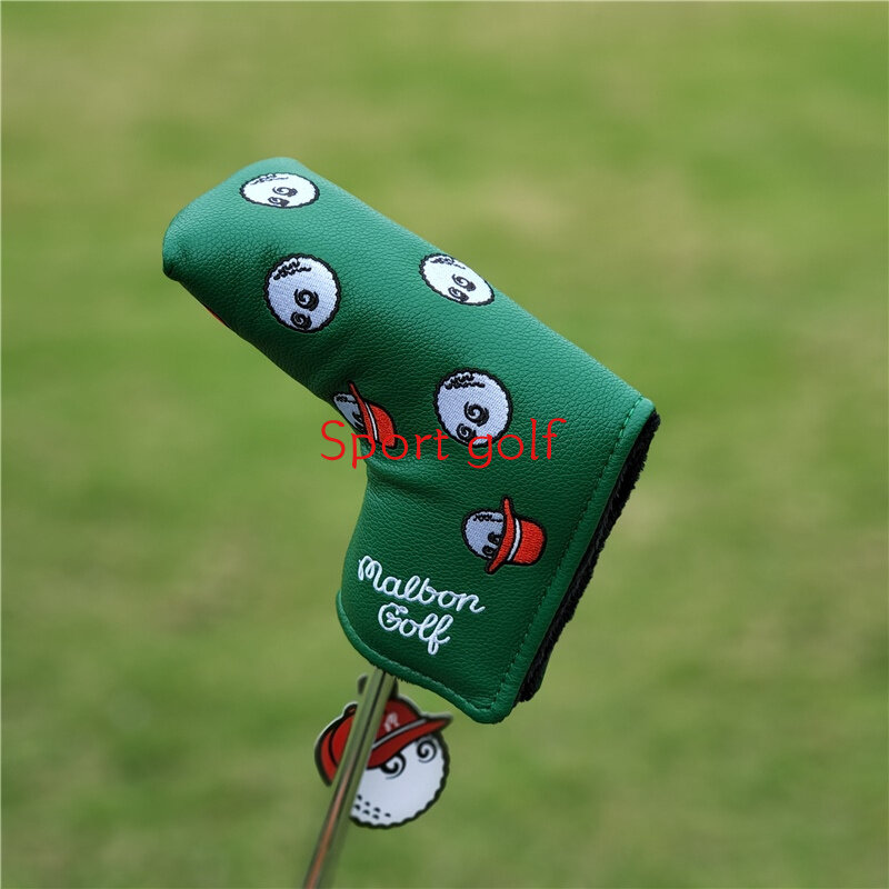 Malbon Fisherman's Hat Design Golf Club Driver Fairway Wood Hybrid Putter and Mallet Putter Head Protect Cover Golf Headcover