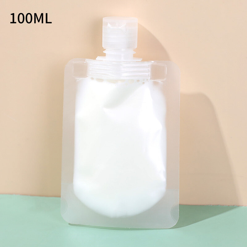 30/50/100ml Reusable Travel Size Leakproof Refillable Pouches Cosmetic Containers Shampoo Lotion Liquid Dispenser Packaging