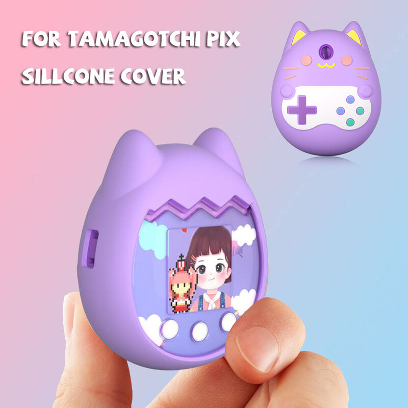Virtual Electronic Pets Case Game Machine Comprehensive Protection Skin Case for Tamagotchi Pix Silicone Protective Cover Shell