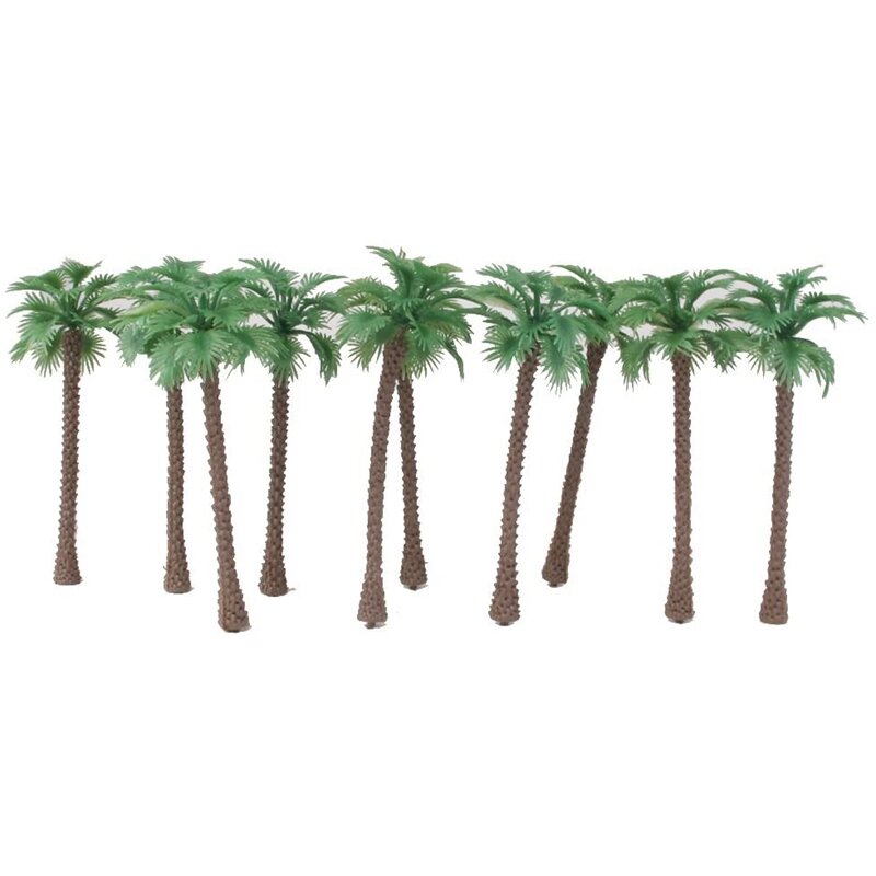 40 pces coconut palm modelo árvores/cenário modelo plástico artificial layout rainforest diorama