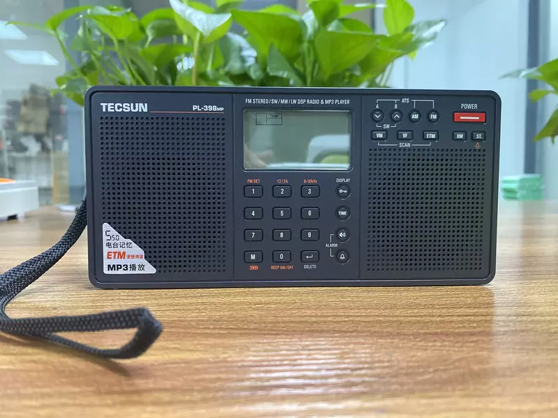 PL-398MP rádio estéreo fm portátil banda completa digital tuning etm ats dsp alto falantes duplo receptor mp3 player suporte tf cartão
