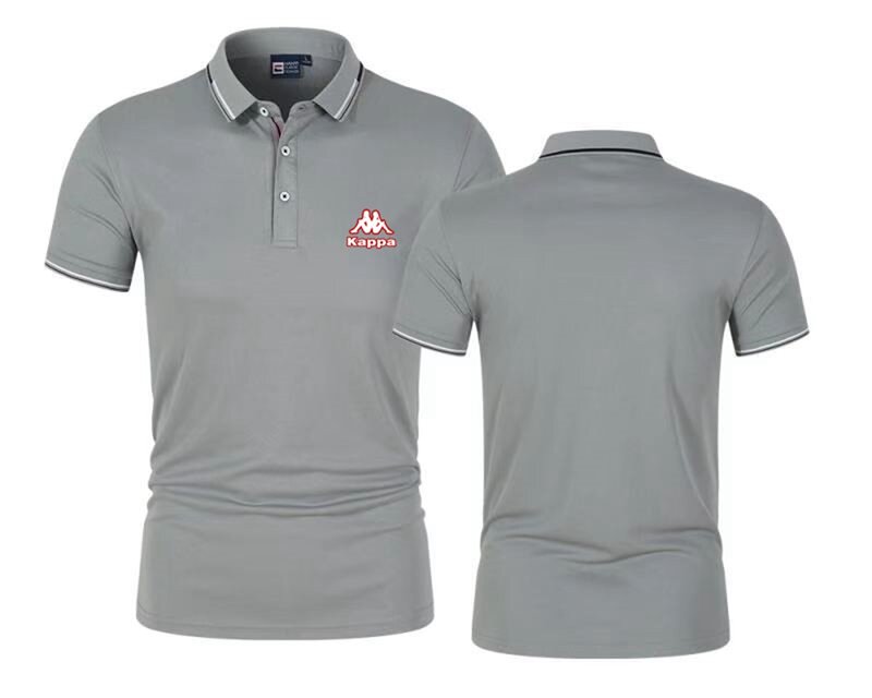 Gratis Verzending Mannen Kappa Polo Shirt Cotton Blend Elasticiteit Ademende Zomer Casual Shirt Hommes Mode Revers Mannelijke Tops