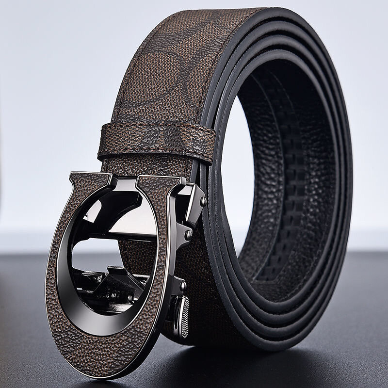 New Famous Brand Belt Men Top Quality Genuine Luxury Leather Belts for Men,Strap Male Metal Automatic C Buckle belt