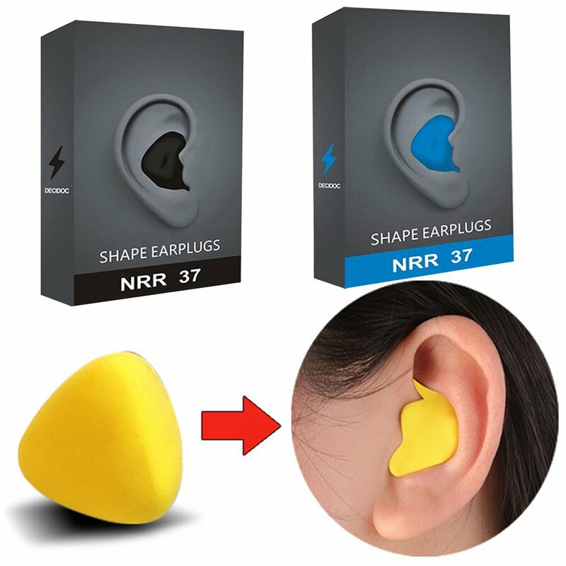 1 زوج من تصميم الأذن المقابس حجب الضوضاء عازلة للصوت الأذن المقابس الأذن المقابس للحد من الضوضاء لينة مريحة النوم الأذن غطاء
