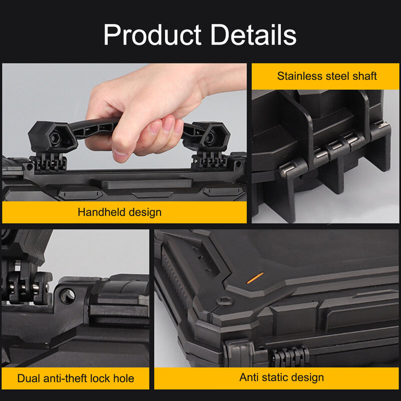 Skrzynka narzędziowa twarde etui wodoodporny pistolet taktyczny etui ochronne na aparat fotograficzny bezpieczne narzędzie walizka akcesoria myśliwskie wojskowy