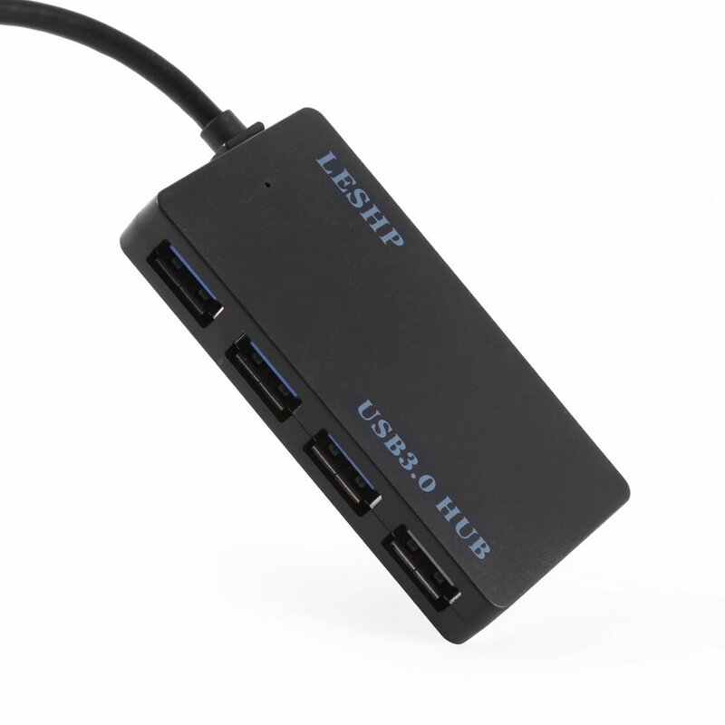 LESHP Four-Ports Ultra-thin Design USB 3.0 HUB Plug and Play Easy to use and Carry Super speed(5Gbps) Transmission