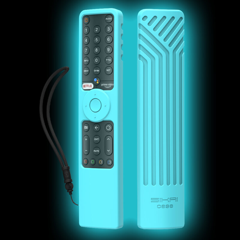 Silikon Für Xiaomi P1 Remote Fall Für Mi TV P1E 55 43 Q1E 55 P1 32 43 50 55 Stimme leucht Control Abdeckung XMRM-19 TV Stick