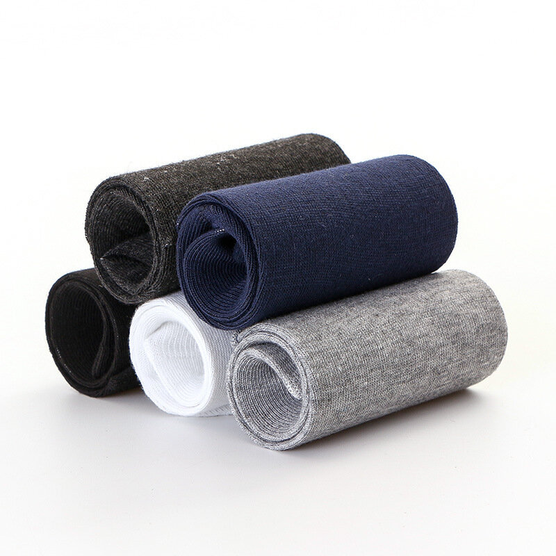 Calcetines de algodón para hombre, medias finas de negocios, suaves y transpirables, para verano e invierno, color negro, blanco y gris, nuevo estilo, 3 pares